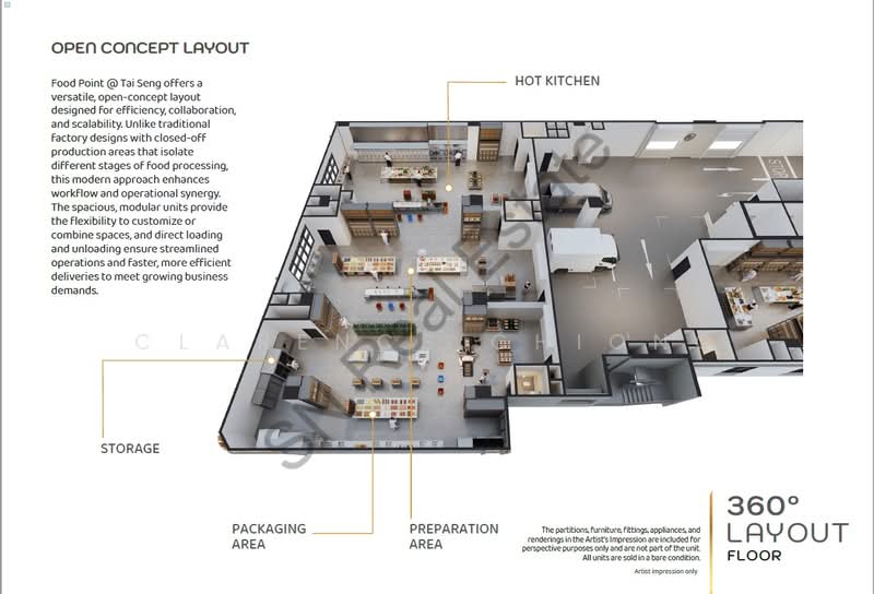 Food Point @ Tai Seng, 50 Playfair Road, Macpherson / Potong Pasir, 1,754 sqft, Light Industrial (B1) For Sale, by Clarence Chiong, 500237182 - Interior - CommercialGuru.com.sg