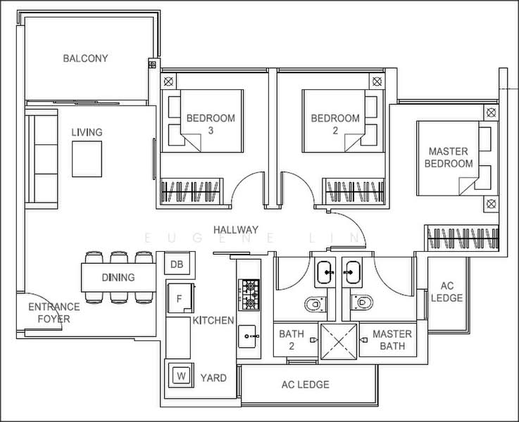 Rivercove Residences EC, 20 Anchorvale Ln, 3 Bedrooms, 904 sqft, Condominium For Sale, by Eugene Lin, 500237332 - PropertyGuru.com.sg