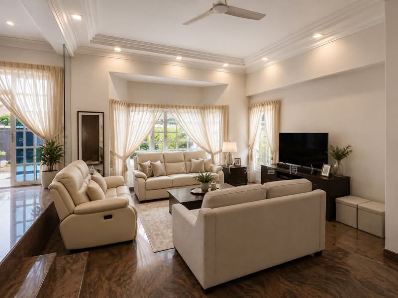 Lorong Sarhad, , 5 Bedrooms, 3,500 sqft, Semi-Detached House For Sale, by Sarah X. (郑雪梅), 500237346 - Living Room - PropertyGuru.com.sg