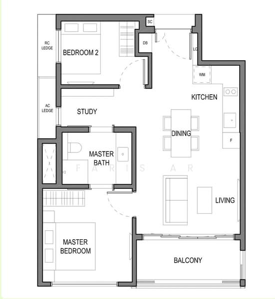 Parksuites, 18 Holland Grove Road, 2 Bedrooms, 786 sqft, Condominium For Sale, by Faris Ar, 500237371 - PropertyGuru.com.sg