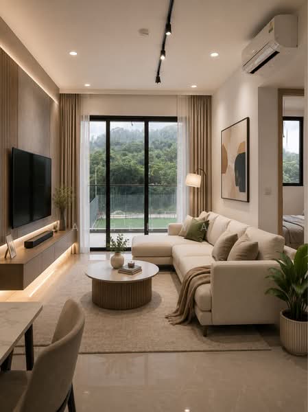 Dairy Farm Residences, 4 Dairy Farm Lane, 2 Bedrooms, 710 sqft, Condominium For Sale, by Darren Yang, 500237406 - Virtually Staged Living Room - PropertyGuru.com.sg