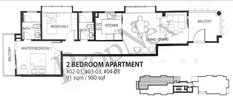 Sunny Parc, 128 Lorong K Telok Kurau, 2 Bedrooms, 980 sqft, Apartment For Sale, by Cathy LIU QIAN 刘倩, 500237419 - PropertyGuru.com.sg