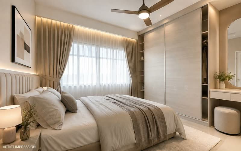 547C Segar Road, 547C Segar Road, 1 Bedroom, 506 sqft, HDB Flat For Sale, by Fazeerah Epeer, 500237470 - Bedroom (Artistic Impression) - PropertyGuru.com.sg