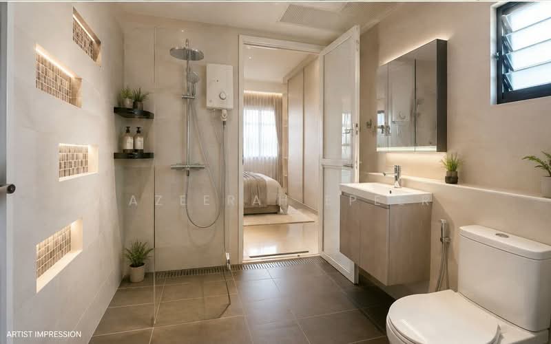 547C Segar Road, 547C Segar Road, 1 Bedroom, 506 sqft, HDB Flat For Sale, by Fazeerah Epeer, 500237470 - Bathroom (Artistic Impression) - PropertyGuru.com.sg