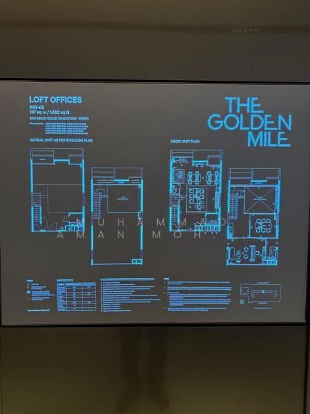 The Golden Mile, 800 Beach Road, Beach Road / Bugis / Rochor, 1,572 sqft, Office For Sale, by Muhammad Aman Mohamed Aboobucker, 500237507 - Balcony - CommercialGuru.com.sg