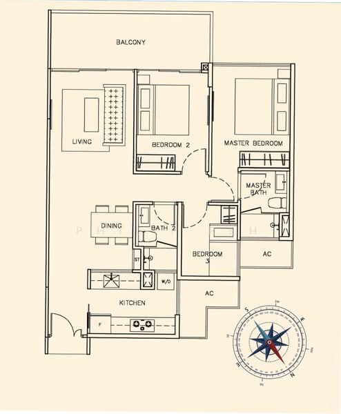 Parc Olympia, 50 Flora Drive, 3 Bedrooms, 990 sqft, Condominium For Sale, by Philip Peh, 500237563 - PropertyGuru.com.sg