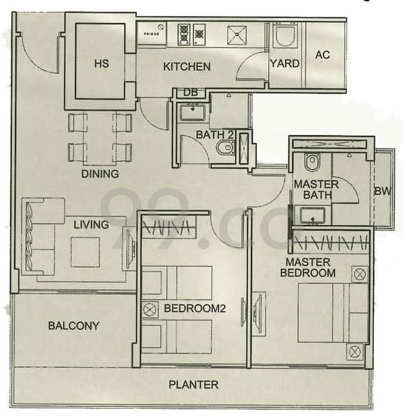 Bluwaters 2, 205 Jalan Loyang Besar, 2 Bedrooms, 872 sqft, Condominium For Sale, by Ching Chia, 500237587 - PropertyGuru.com.sg