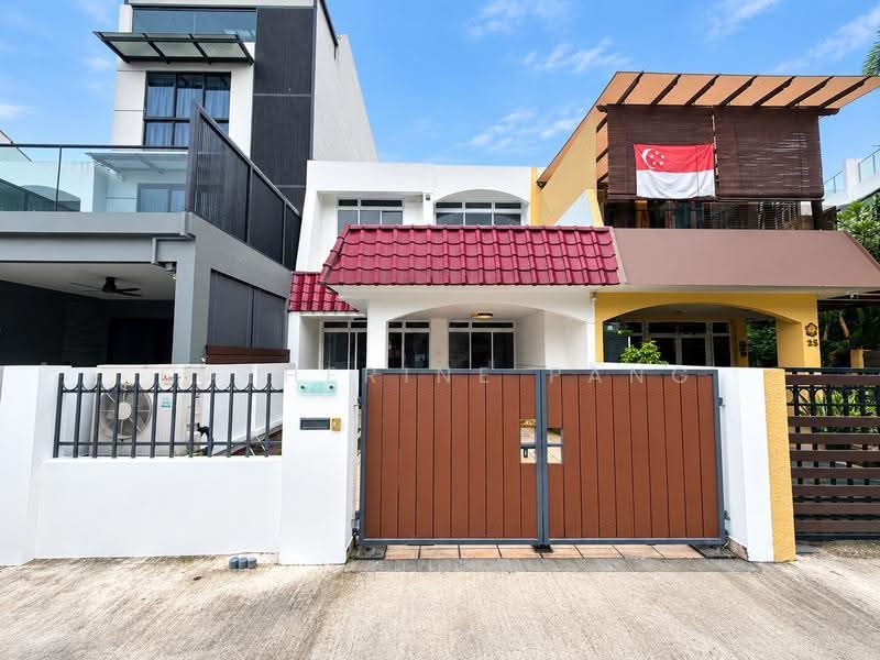 Sunrise way, Sunrise Way, Seletar / Yio Chu Kang, 4 Bedrooms, 2,200 sqft, Terraced House For Rent, by Catherine PANG, 500237803 - Frontage freshly painted - PropertyGuru.com.sg