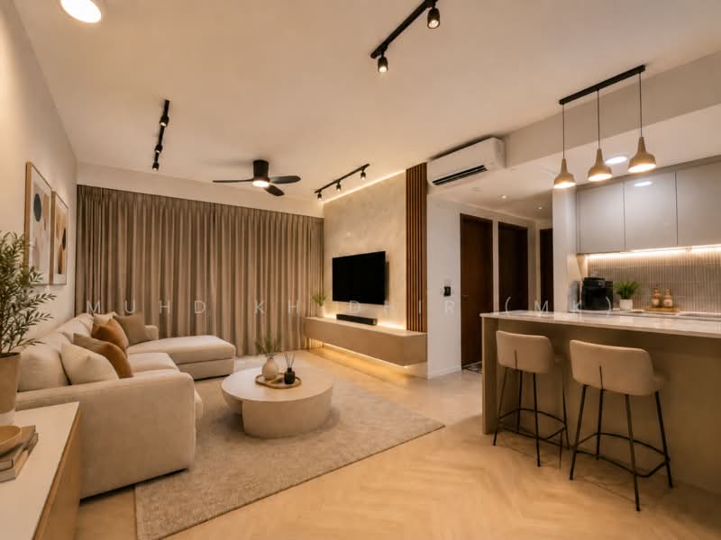 Very Near MRT! 3Br Plus Utility! Well Renovated!, , 3 Bedrooms, 980 sqft, Executive Condominium For Sale, by Muhd Khidhir (MK), 500237863 - Living Room - PropertyGuru.com.sg