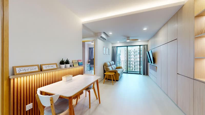 Esparina Residences, 113 Compassvale Bow, 2 Bedrooms, 829 sqft, Executive Condominium For Sale, by Goh Ze Min, 500237924 - Living Room - PropertyGuru.com.sg