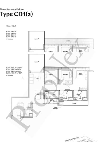 Affinity At Serangoon, 22 Serangoon North Avenue 1, 3 Bedrooms, 1,152 sqft, Condominium For Sale, by Apple Chee, 500238093 - PropertyGuru.com.sg