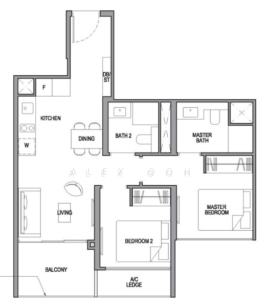 Park Colonial, 10 Woodleigh Lane, 2 Bedrooms, 678 sqft, Condominium For Rent, by Alex Goh, 500238111 - PropertyGuru.com.sg