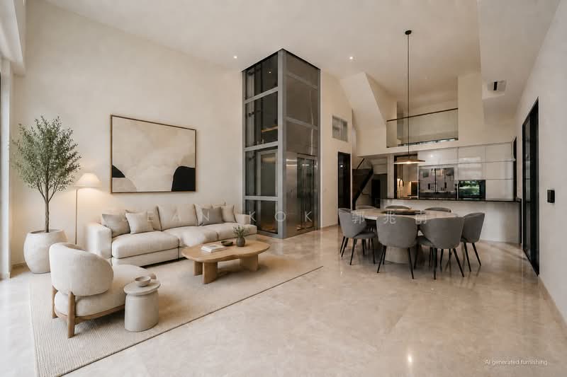 Belgravia Ace, 100 Belgravia Drive, 5 Bedrooms, 4,370 sqft, Semi-Detached House For Sale, by Sean Kok 郭兆南, 500238321 - Living Room - PropertyGuru.com.sg