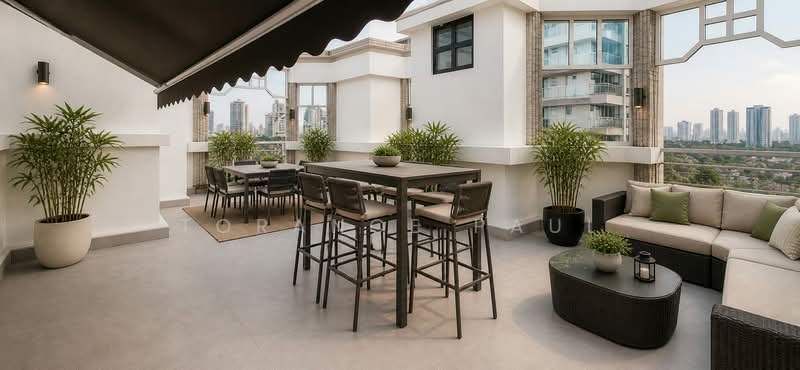 D'Grove Villas, 8A Orange Grove Road, 4 Bedrooms, 5,221 sqft, Condominium For Rent, by Torance Paul, 500238370 - Balcony - PropertyGuru.com.sg