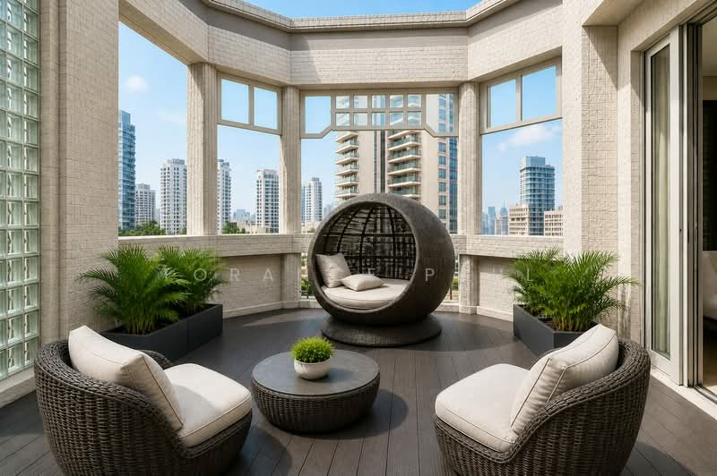 D'Grove Villas, 8A Orange Grove Road, 4 Bedrooms, 5,221 sqft, Condominium For Rent, by Torance Paul, 500238370 - Balcony - PropertyGuru.com.sg