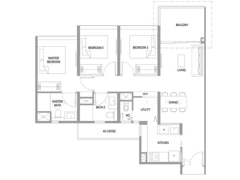 Verdale, 8 De Souza Avenue, 3 Bedrooms, 1,001 sqft, Condominium For Sale, by Tan Siew Ling, 500238452 - PropertyGuru.com.sg