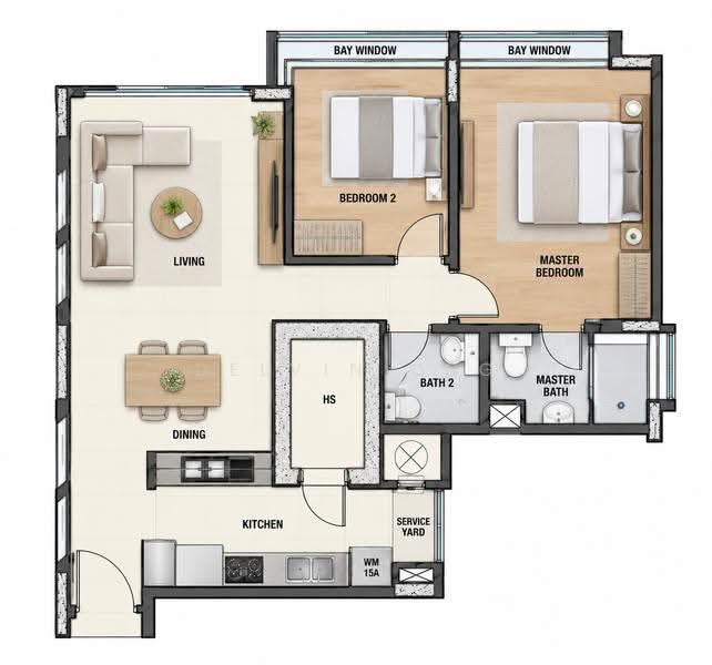 La Casa, 64 Woodlands Drive 16, Admiralty / Woodlands, 2 Bedrooms, 904 sqft, Condominium For Sale, by Delvin Ong, 500238653 - PropertyGuru.com.sg