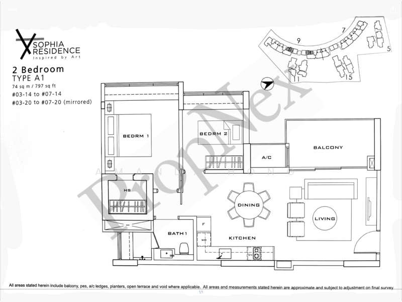 Sophia Residence, 5 Sophia Road, 2 Bedrooms, 797 sqft, Condominium For Sale, by Amanda Hong, 500238943 - PropertyGuru.com.sg