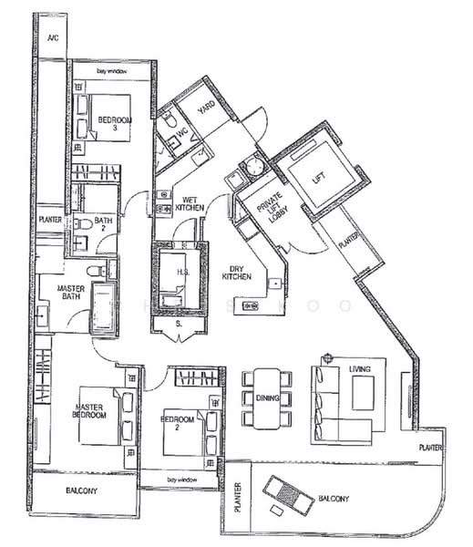 The Azure, 201 Ocean Drive, 3 Bedrooms, 1,776 sqft, Condominium For Rent, by Chris Koo, 500239016 - PropertyGuru.com.sg