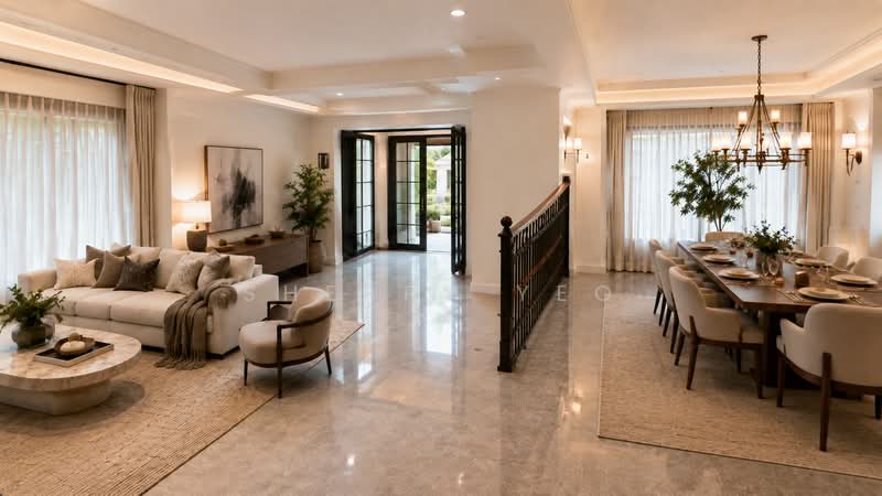 Yio Chu Kang Seletar Hills Estate Semi-Detached Freehold, Seletar / Yio Chu Kang, 7 Bedrooms, 5,200 sqft, Semi-Detached House For Sale, by Sherry Yeo, 500239044 - Living Room - PropertyGuru.com.sg