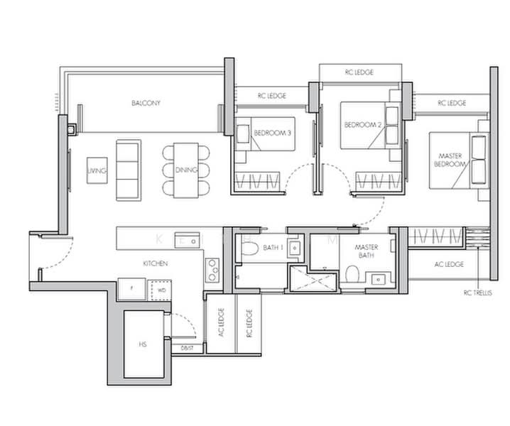 HUGE 3 BEDROOM IN BUKIT TIMAH | NEAR MGS + PEI HWA | BEAUTY WORLD MRT | NEXT TO MALL, Tanglin / Holland / Bukit Timah, 3 Bedrooms, 1,109 sqft, Condominium For Sale, by Keith Lim, 500239070 - PropertyGuru.com.sg