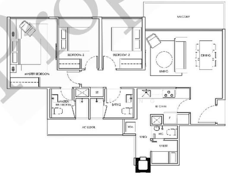 Waterwoods, Punggol Field Walk, 3 Bedrooms, 1,044 sqft, Condominium For Sale, by Alice Ong, 500239424 - PropertyGuru.com.sg