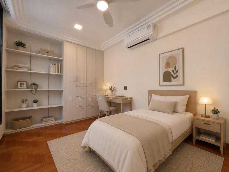Kilat Centre, 33 Lorong Kilat, 3 Bedrooms, 1,227 sqft, Apartment For Rent, by Alexa Loh, 500239765 - Bedroom 2 (AI Furniture) - PropertyGuru.com.sg