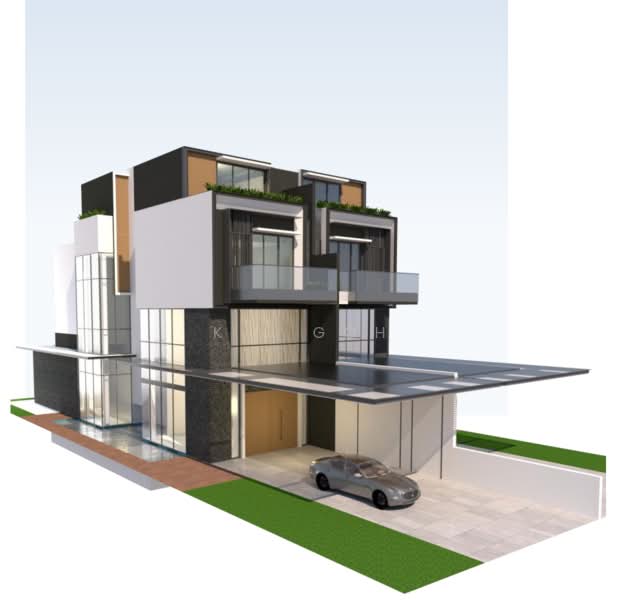 LANDED7772@TWO BRAND NEW SEMI D @KOVAN WITH BIG LAND, Kovan Road, Hillside Drive, 6 Bedrooms, 6,700 sqft, Semi-Detached House For Sale, by K L Goh, 500239841 - Exterior - PropertyGuru.com.sg