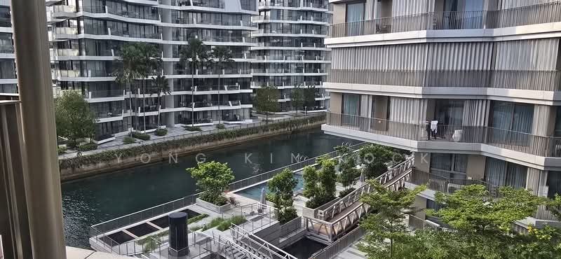 The Reef at King's Dock, 20 Harbourfront Avenue, 2 Bedrooms, 689 sqft, Condominium For Rent, by Yong Kin Kock, 500240000 - Floating Dock View from Bedroom - PropertyGuru.com.sg