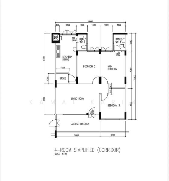521 Hougang Avenue 6, 521 Hougang Avenue 6, 3 Bedrooms, 1,108 sqft, HDB Flat For Rent, by Kamal Karim, 500240309 - PropertyGuru.com.sg