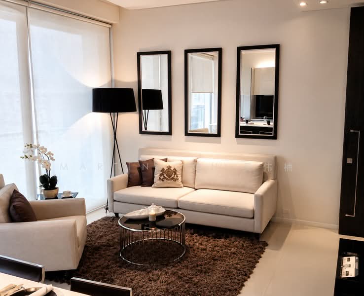 Scotts Square, 6 Scotts Road, 2 Bedrooms, 947 sqft, Condominium For Sale, by Martin Goh 吴伟楠, 500240390 - Living Room - PropertyGuru.com.sg