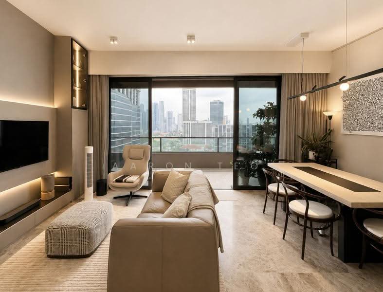 Midtown Modern, 18 Tan Quee Lan Street, 4 Bedrooms, 1,442 sqft, Condominium For Sale, by Aaron Teo, 500240445 - Living Room - PropertyGuru.com.sg