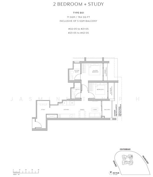 Promenade Peak, 1 Zion Road, 2 Bedrooms, 764 sqft, Condominium For Sale, by Jasmine Tan P H, 500240784 - PropertyGuru.com.sg