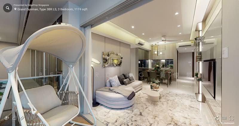 Grand Dunman, 18 Dunman Road, East Coast / Marine Parade, 3 Bedrooms, 1,119 sqft, Condominium For Sale, by Bernard Ng 黄俊凯, 500240812 - Living Room - PropertyGuru.com.sg