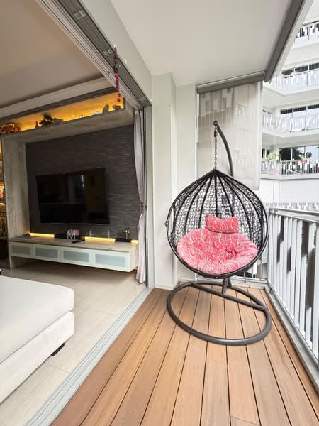 FLO Residence, Punggol Field Walk, 4 Bedrooms, 1,227 sqft, Condominium For Rent, by Melina Yap, 500240898 - Balcony - PropertyGuru.com.sg
