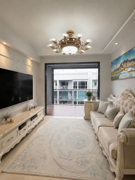 Treasure at Tampines, 57 Tampines Lane, 3 Bedrooms, 947 sqft, Condominium For Sale, by Jessie Tan 陈杰识, 500241138 - Living Room - PropertyGuru.com.sg
