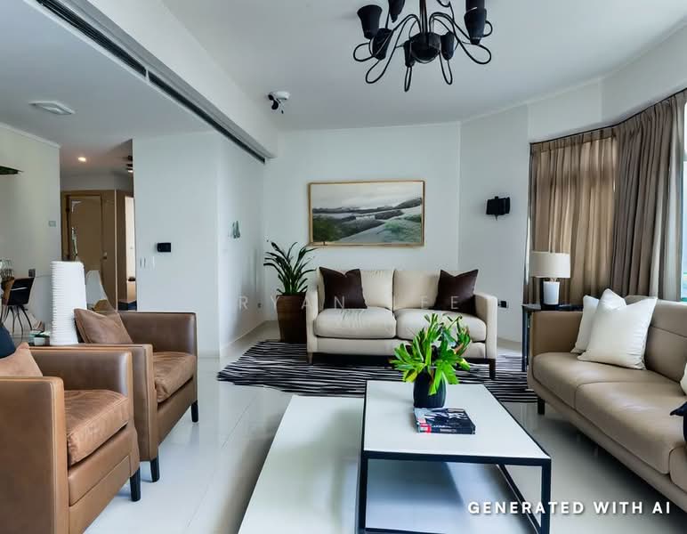 The Waterside, 9 Tanjong Rhu Road, 3 Bedrooms, 2,142 sqft, Condominium For Sale, by Bryan Lee, 500241239 - AI Generated Living Room - PropertyGuru.com.sg