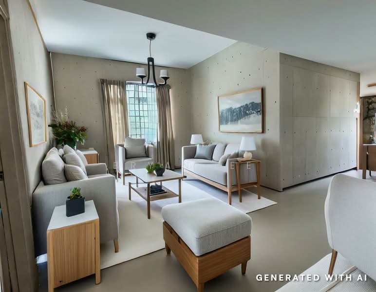 The Waterside, 9 Tanjong Rhu Road, 3 Bedrooms, 2,142 sqft, Condominium For Sale, by Bryan Lee, 500241239 - AI Generated - Living Room - PropertyGuru.com.sg