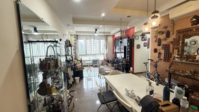 Rivervale Crest, 9 Rivervale Crescent, 3 Bedrooms, 1,206 sqft, Condominium For Rent, by Sk Mani, 500241435 - Living Room - PropertyGuru.com.sg