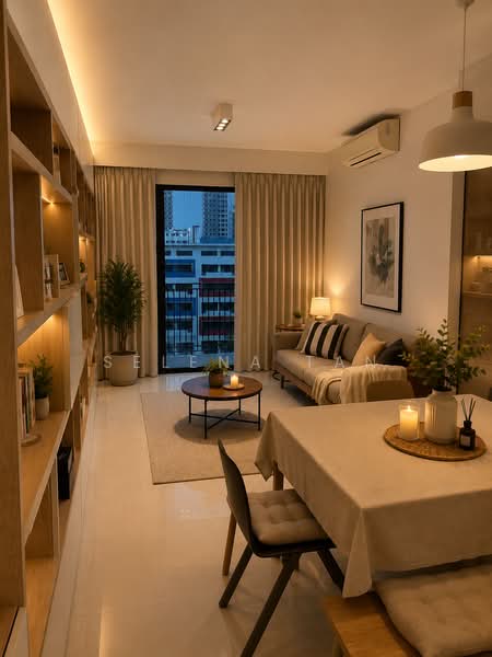 Riverparc Residence, 90 Punggol Drive, Hougang / Punggol / Sengkang, 3 Bedrooms, 1,227 sqft, Condominium For Sale, by Selena Tan, 500241506 - Living Room - PropertyGuru.com.sg