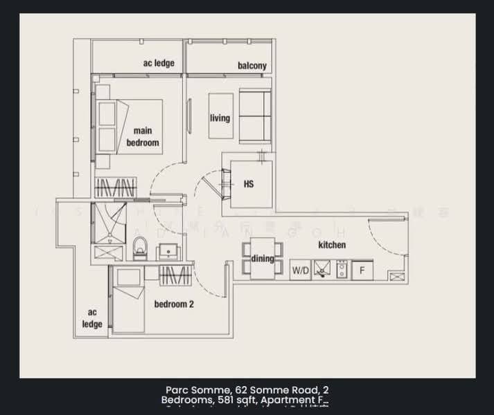 Parc Somme, 62 Somme Road, 2 Bedrooms, 581 sqft, Apartment For Sale, by Adrian Goh, 500241556 - PropertyGuru.com.sg