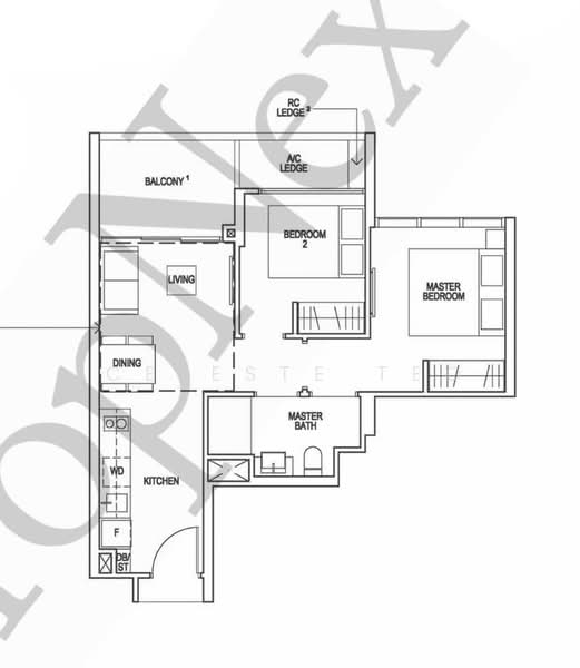 Riverfront Residences, 53 Hougang Avenue 7, 2 Bedrooms, 721 sqft, Condominium For Sale, by Celeste Teo, 500241559 - PropertyGuru.com.sg