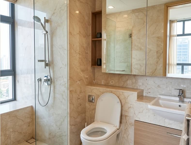 Soleil @ Sinaran, 2 Sinaran Drive, 1 Bedroom, 581 sqft, Condominium For Rent, by Anthea Yeo 杨丽娇, 500241569 - Bathroom - PropertyGuru.com.sg