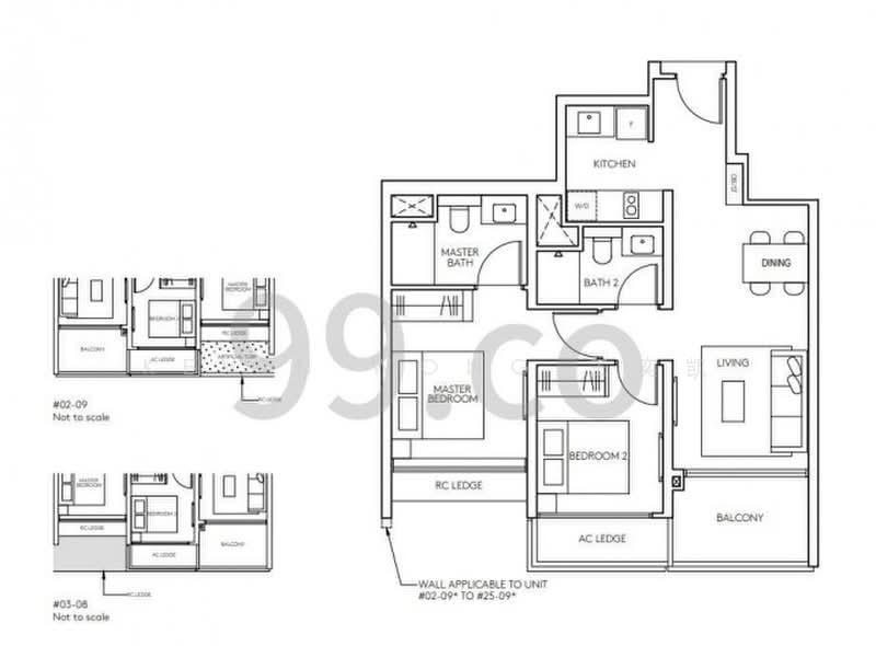 AMO Residence, 23 Ang Mo Kio Rise, 2 Bedrooms, 743 sqft, Condominium For Rent, by Kevin Wong 王奕凯, 500241640 - PropertyGuru.com.sg