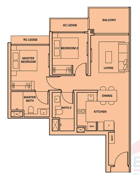 Clavon, 6 Clementi Avenue 1, 2 Bedrooms, 764 sqft, Condominium For Rent, by Lois Tan, 500241781 - PropertyGuru.com.sg