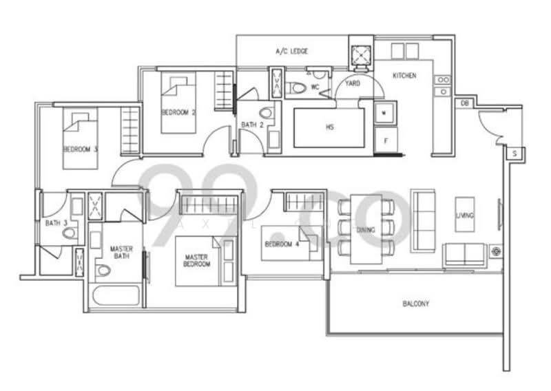 The Scala @ Lorong Chuan, 138 Serangoon Avenue 3, 4 Bedrooms, 1,259 sqft, Condominium For Rent, by Axel Ong, 500242242 - PropertyGuru.com.sg