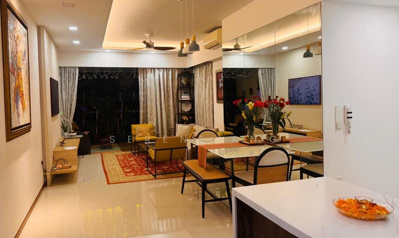 Double Bay Residences, 19A Simei Street 4, 3 Bedrooms, 1,270 sqft, Condominium For Sale, by Serene Ang, 500242461 - Living Room - PropertyGuru.com.sg