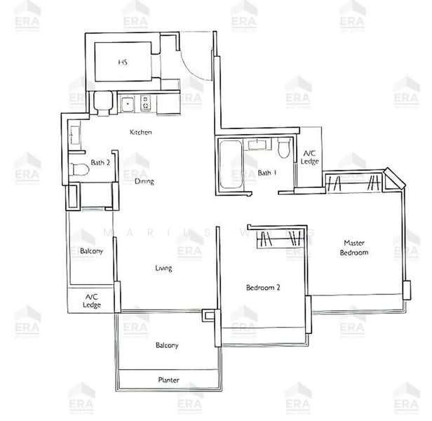 1KM NANHUA & QIFA! Spacious move in condition unit for sale!, , 2 Bedrooms, 883 sqft, Condominium For Sale, by Marius Wong, 500242469 - PropertyGuru.com.sg