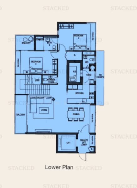 Crystal De Azure, 18 How Sun Close, 2 Bedrooms, 947 sqft, Apartment For Rent, by Celine Kong, 500242522 - PropertyGuru.com.sg