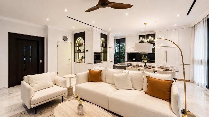LANDED7772 @ BRAND NEW SEMI-D NEAR PASIR RIS BEACH, , 5 Bedrooms, 4,498 sqft, Semi-Detached House For Sale, by Brandon Ng, 500242582 - Living Room - PropertyGuru.com.sg